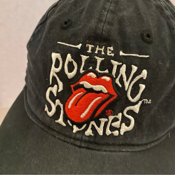 Vintage The Rolling Stones distressed tongue tour baseball hat cap 2005 black - Picture 2 of 9